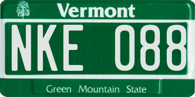 VT license plate NKE088