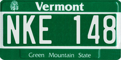 VT license plate NKE148