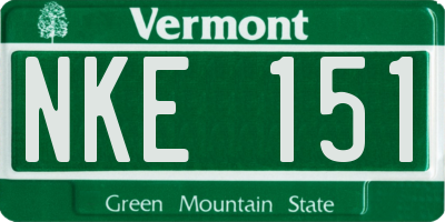 VT license plate NKE151