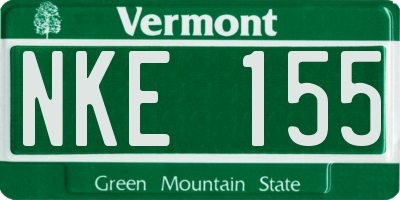 VT license plate NKE155