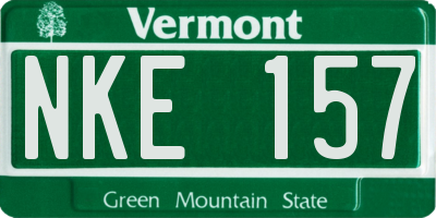 VT license plate NKE157