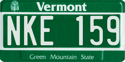VT license plate NKE159