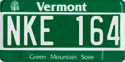 VT license plate NKE164
