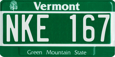 VT license plate NKE167