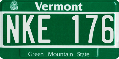 VT license plate NKE176