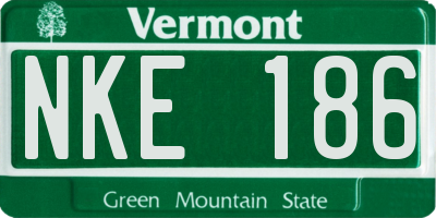 VT license plate NKE186
