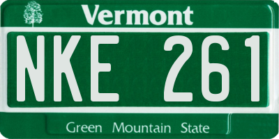 VT license plate NKE261