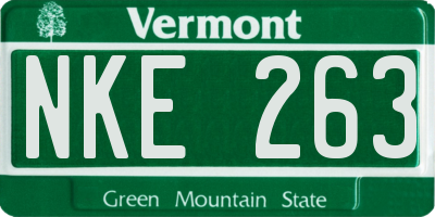 VT license plate NKE263