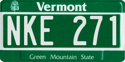 VT license plate NKE271