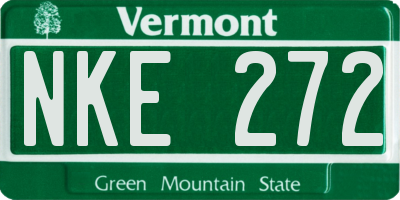 VT license plate NKE272