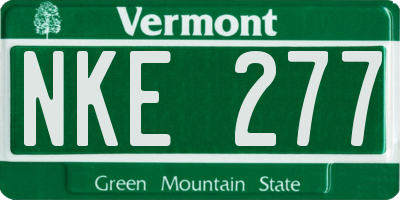 VT license plate NKE277