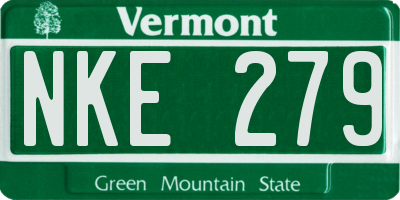 VT license plate NKE279