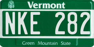 VT license plate NKE282