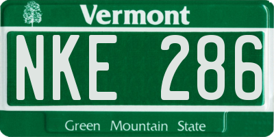 VT license plate NKE286