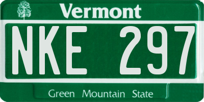 VT license plate NKE297