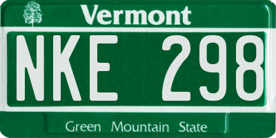 VT license plate NKE298