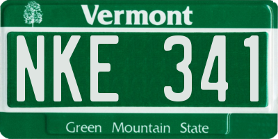 VT license plate NKE341