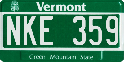 VT license plate NKE359