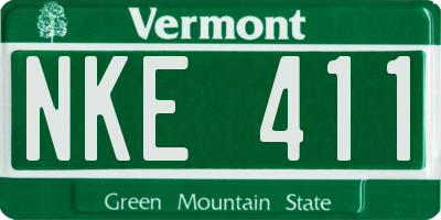 VT license plate NKE411