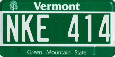 VT license plate NKE414