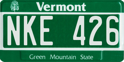 VT license plate NKE426