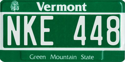 VT license plate NKE448