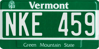 VT license plate NKE459