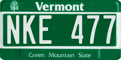 VT license plate NKE477
