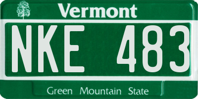 VT license plate NKE483