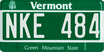 VT license plate NKE484
