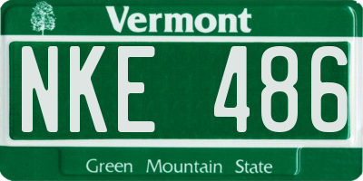 VT license plate NKE486