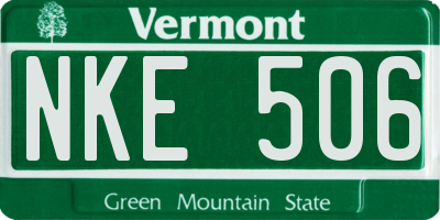 VT license plate NKE506