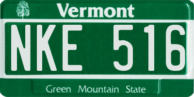 VT license plate NKE516
