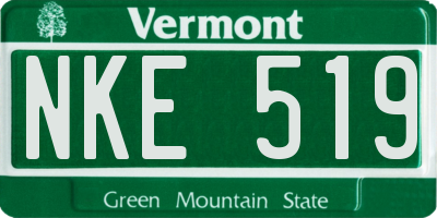 VT license plate NKE519