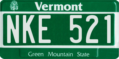 VT license plate NKE521