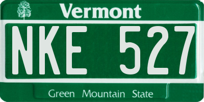 VT license plate NKE527