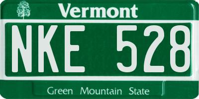 VT license plate NKE528