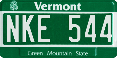VT license plate NKE544