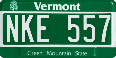 VT license plate NKE557