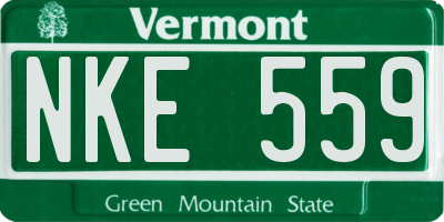 VT license plate NKE559