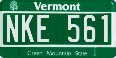 VT license plate NKE561