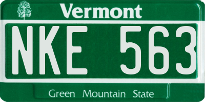 VT license plate NKE563