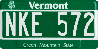 VT license plate NKE572
