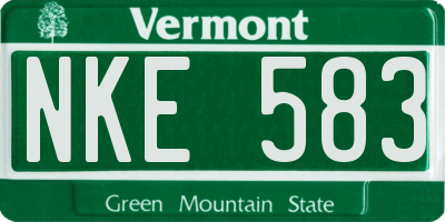 VT license plate NKE583