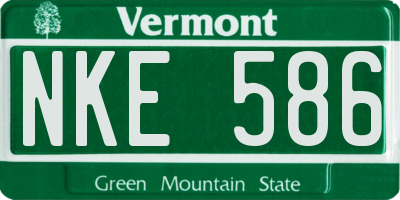 VT license plate NKE586