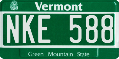 VT license plate NKE588
