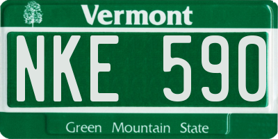 VT license plate NKE590