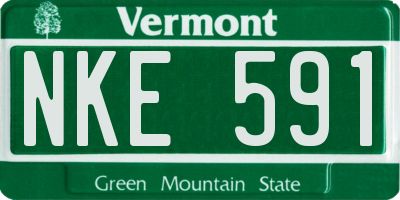 VT license plate NKE591