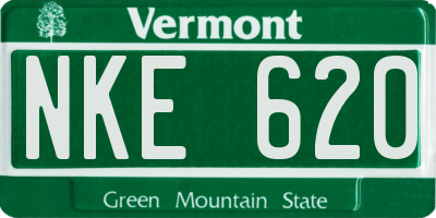 VT license plate NKE620