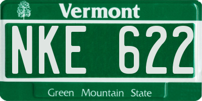 VT license plate NKE622